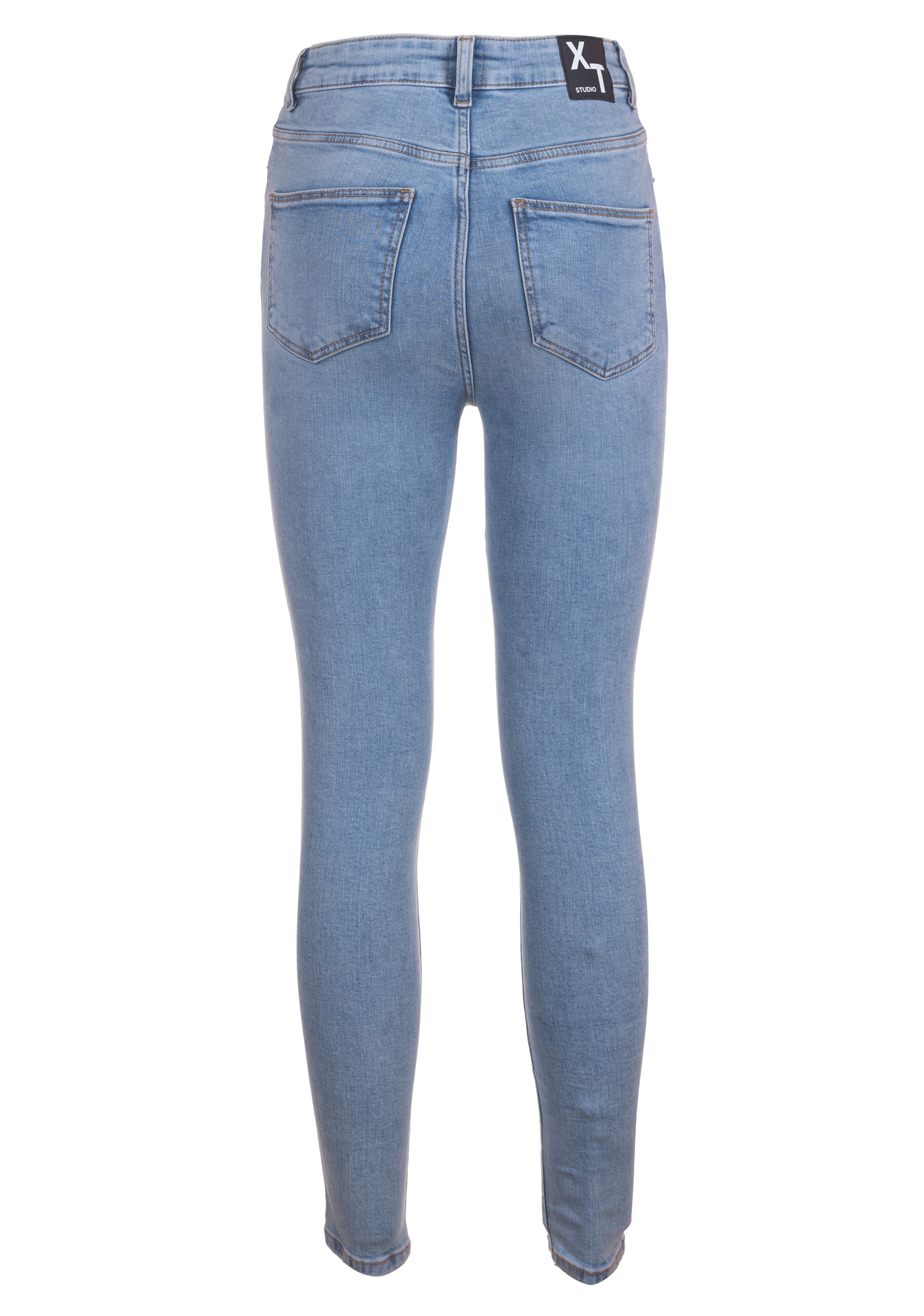 Jeans skinny in denim con lavaggio chiaro XT-STUDIO X123SV1001D45503-062_2